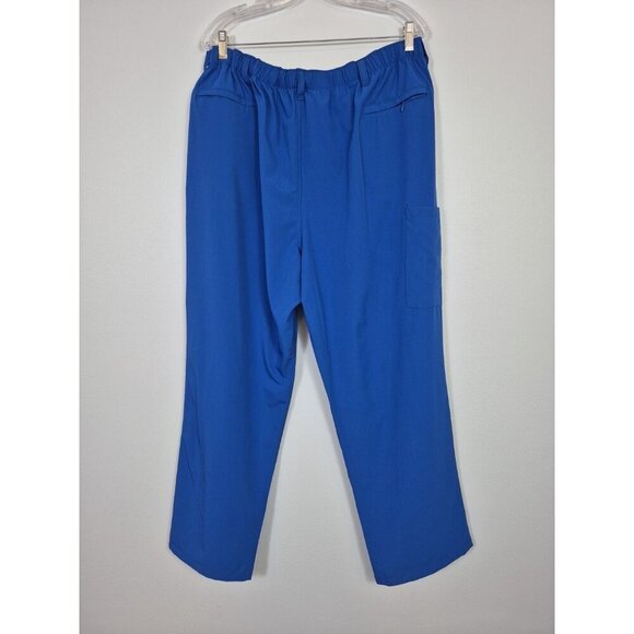 JOCKEY Unisex 2X Scrub Top & Bottom Set Wrinkle Resistant V-Neck Royal Blue - Picture 5 of 16